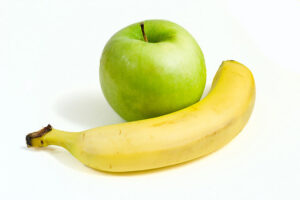 Green Apple And Yellow Banana